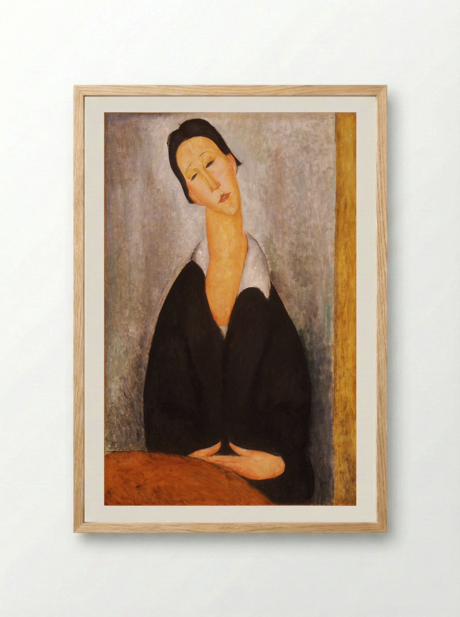 The Italian Woman - Amedeo Modigliani - Framed Print Wood
