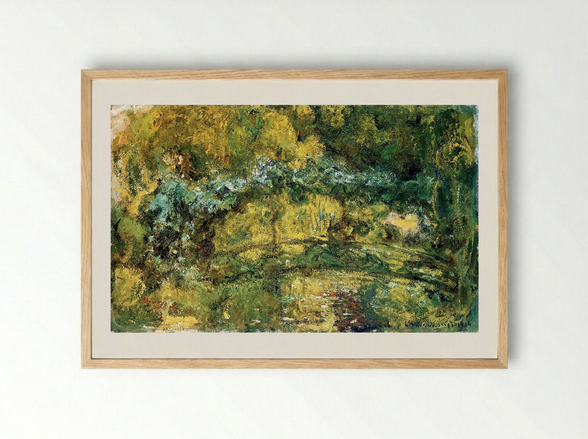 The Japanese Bridge - Claude Monet - Framed Print Wood