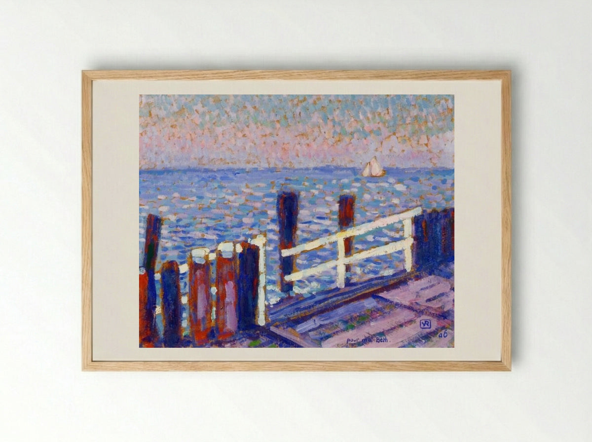 The Jetty - Théo van Rysselberghe - Framed Print Wood