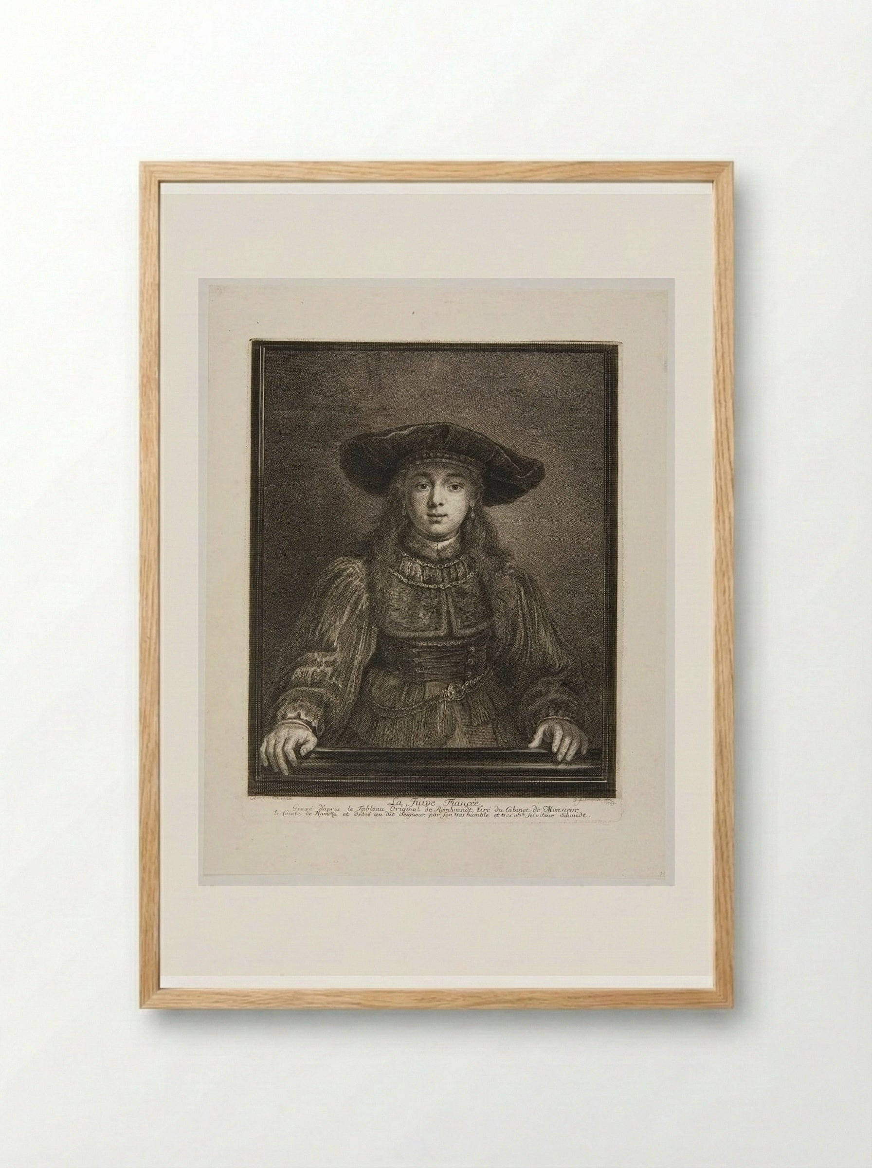 The Jewish Fiancée - Georg Friedrich Schmidt - Framed Print Wood