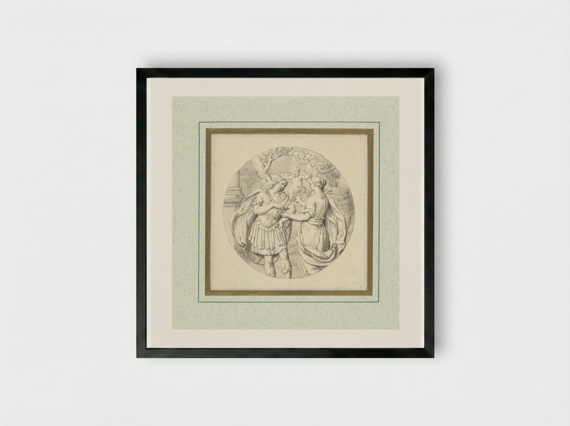 The Judgement of Paris - Louis Fabritius Dubourg - Framed Print Black
