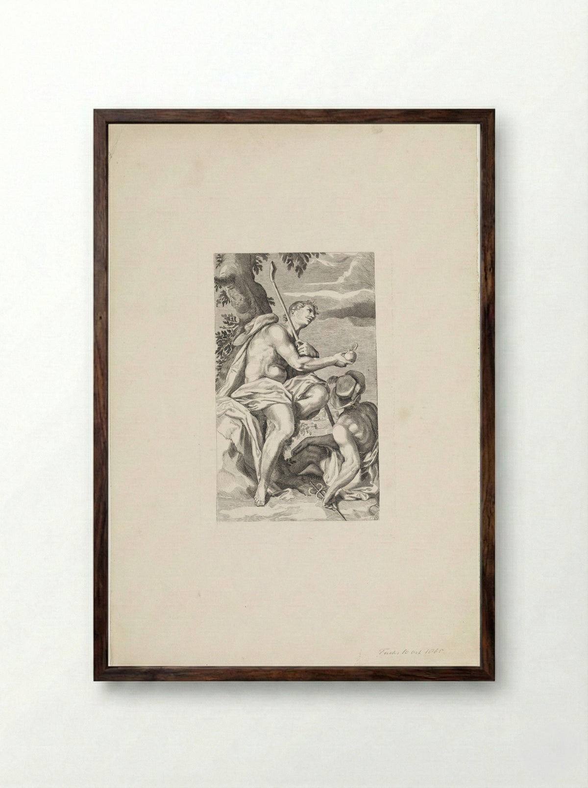 The Judgement of Paris - Fine Art Print - Framed Print Dark Wood