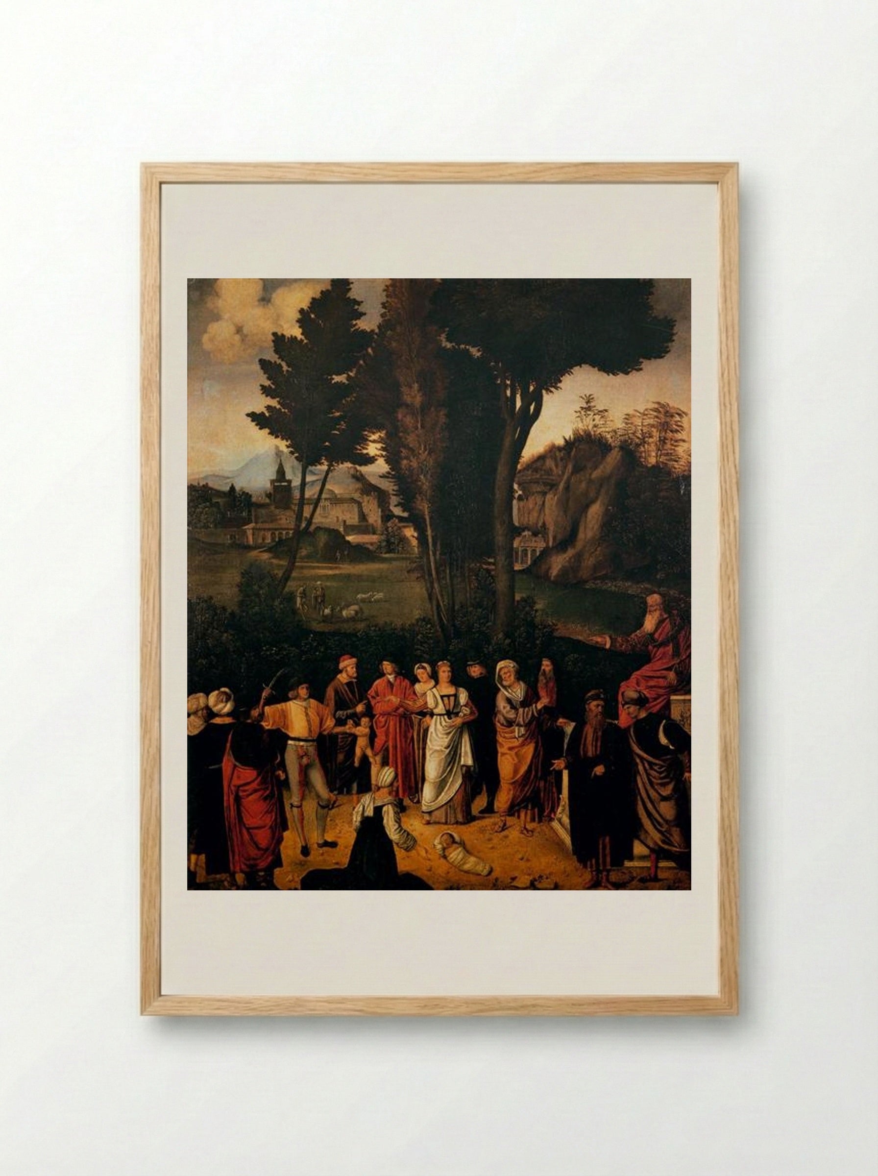 The Judgement of Solomon - Giorgione - Framed Print Wood