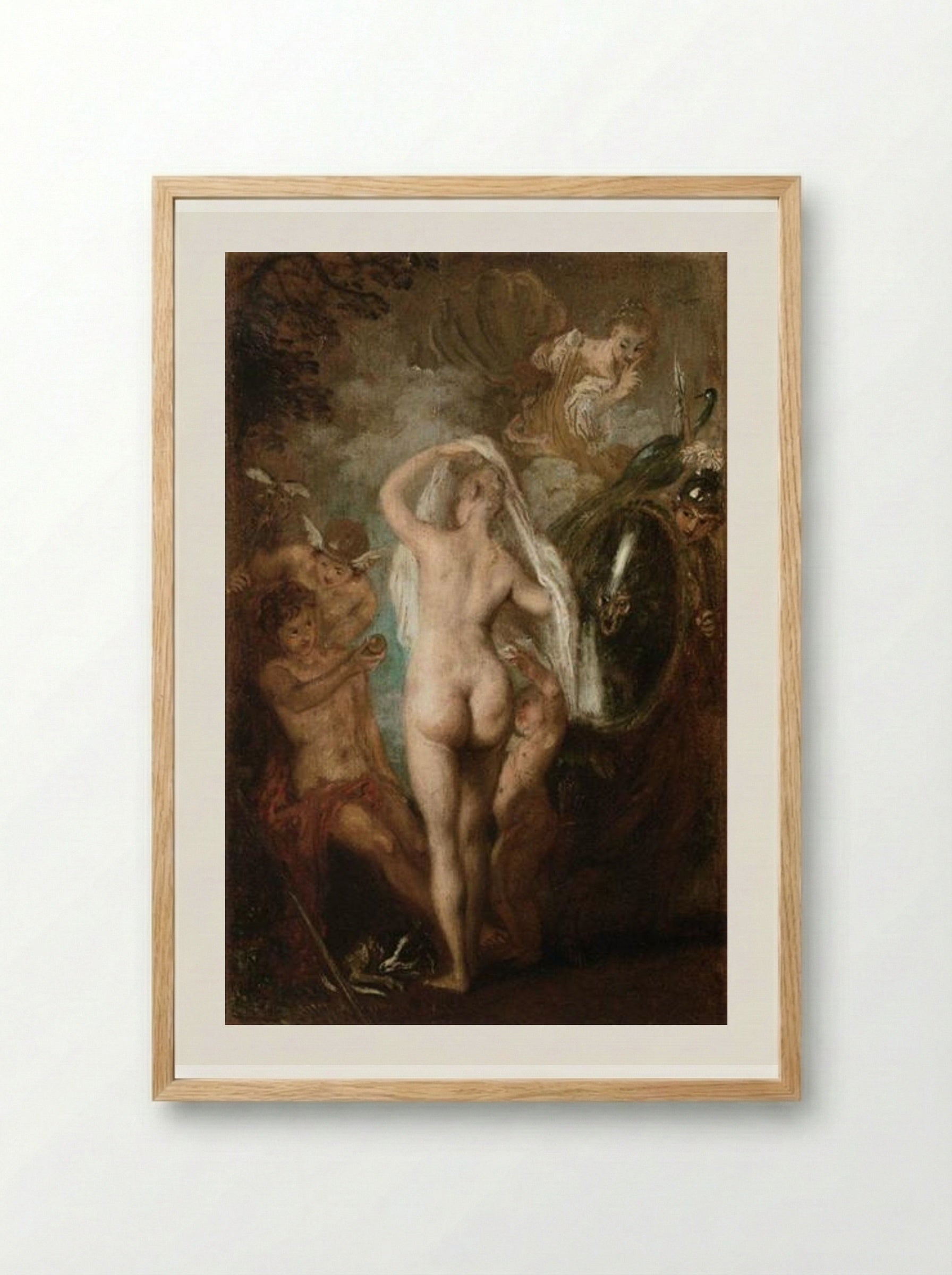 The Judgment of Paris - Antoine Watteau - Framed Print Wood