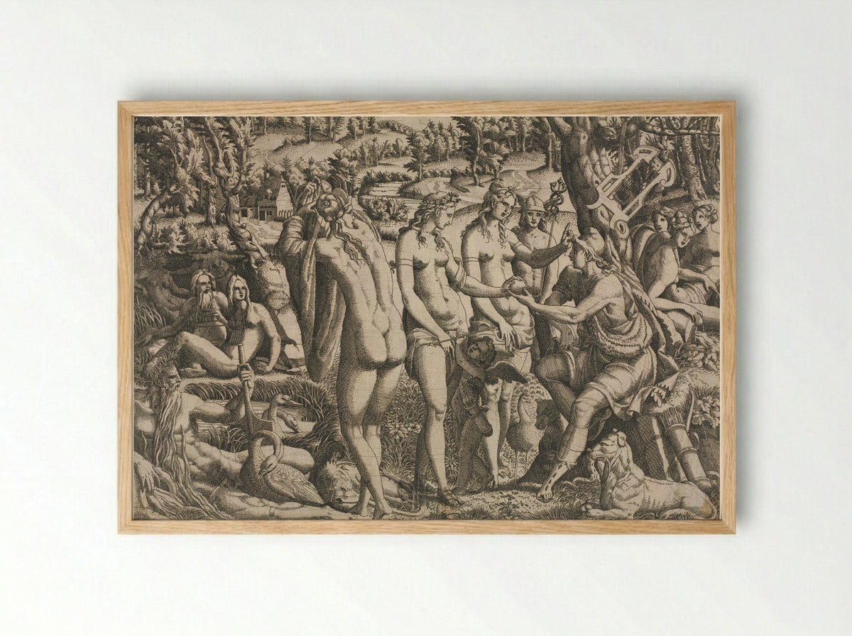 The Judgment of Paris - Jean Mignon - Framed Print Wood