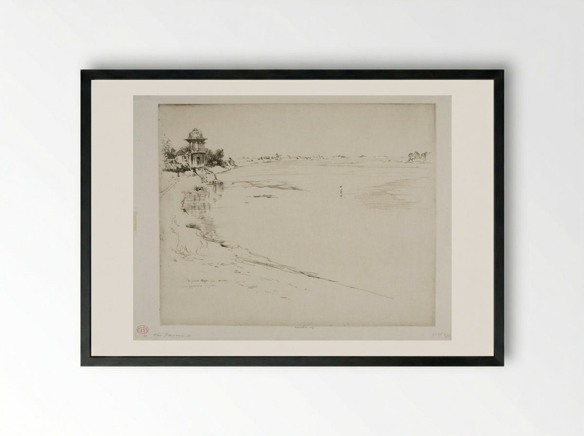 The Jumna, Agra - Ernest Stephen Lumsden - Framed Print Black