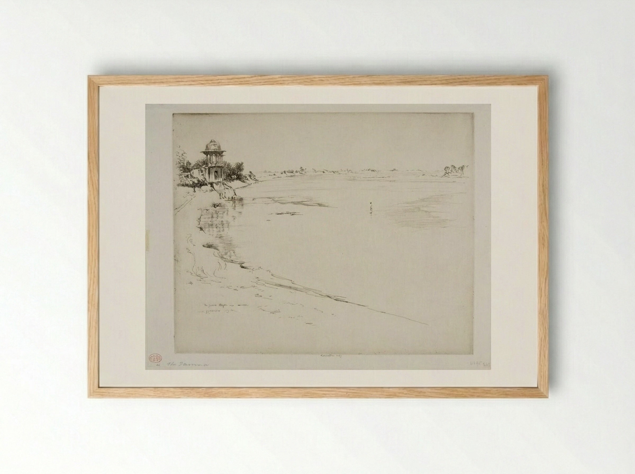 The Jumna, Agra - Ernest Stephen Lumsden - Framed Print Wood