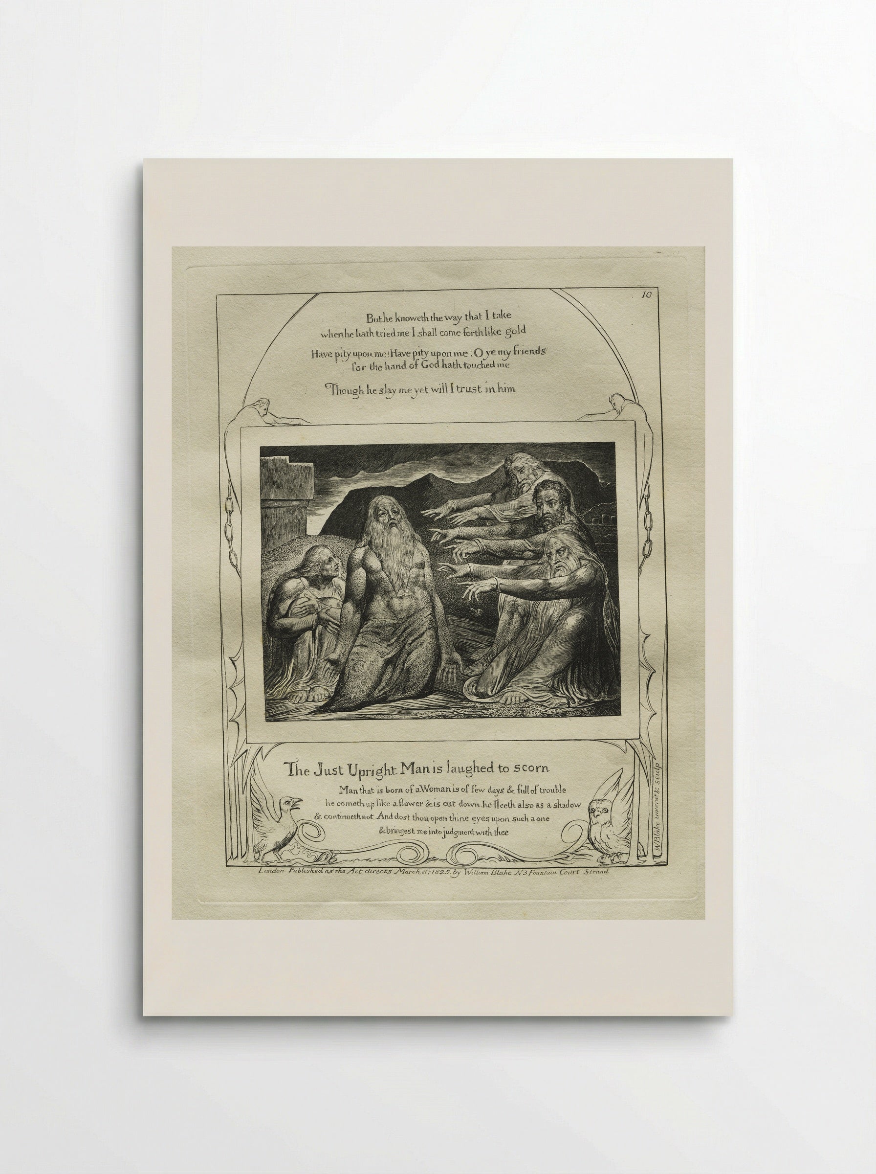 The Just Upright Man is Laughed to Scorn - William Blake - Poster