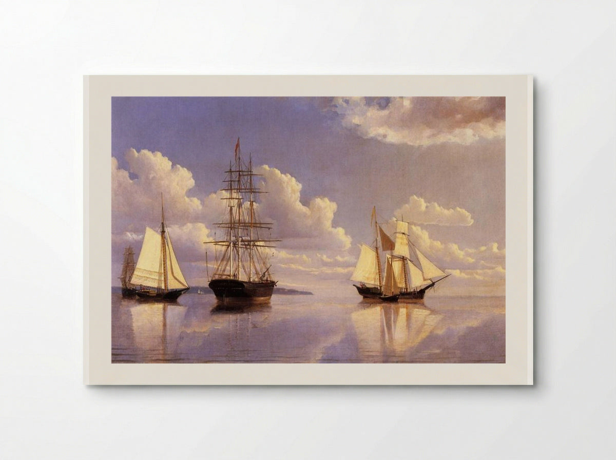 The Kennebec River, Waiting for Wind and Tide - William Bradford - Poster