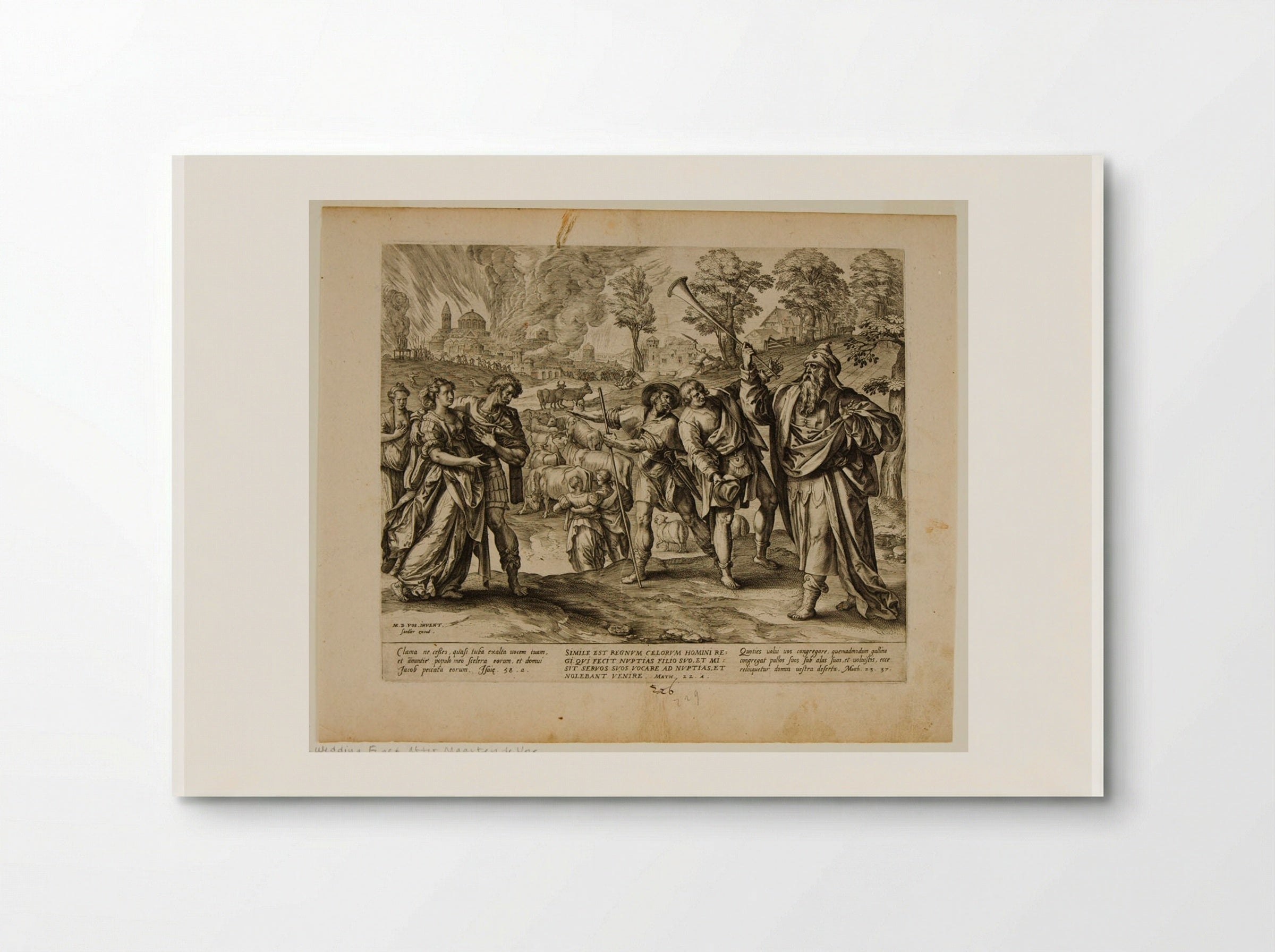 The King Sending His Servants to Invite the Guests - Johannes Wierix - Poster