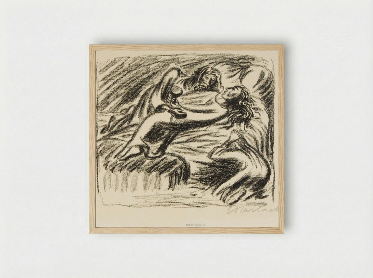 The King in Thule 1 - Ernst Barlach - Framed Print Wood