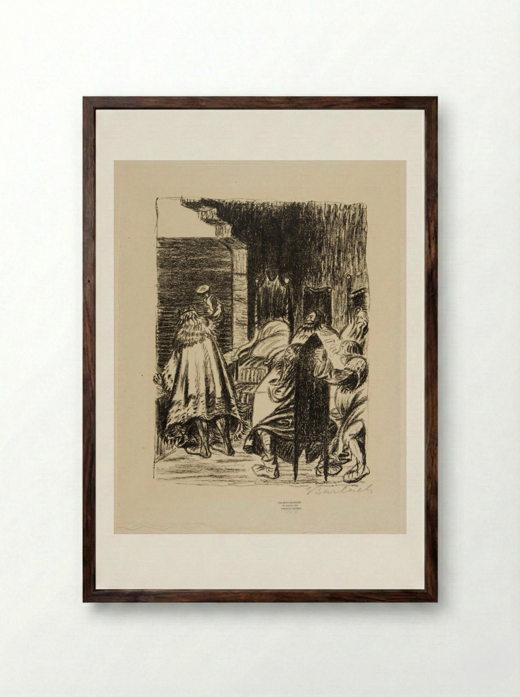The King in Thule 2 - Ernst Barlach - Framed Print Dark Wood
