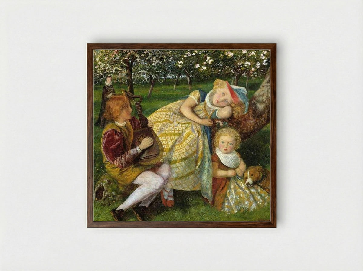 The King's Orchard - Arthur Hughes - Framed Print Dark Wood