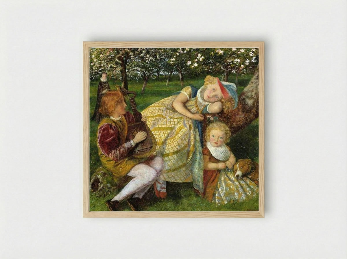 The King's Orchard - Arthur Hughes - Framed Print Wood