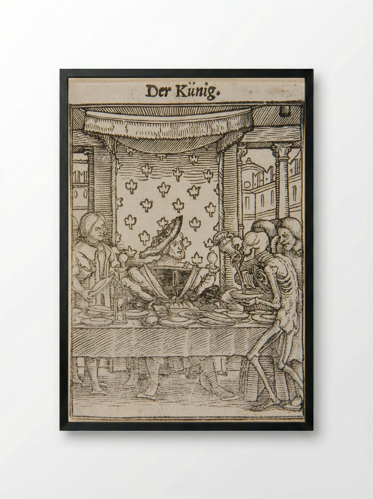 The King - Hans Holbein the Younger - Framed Print Black