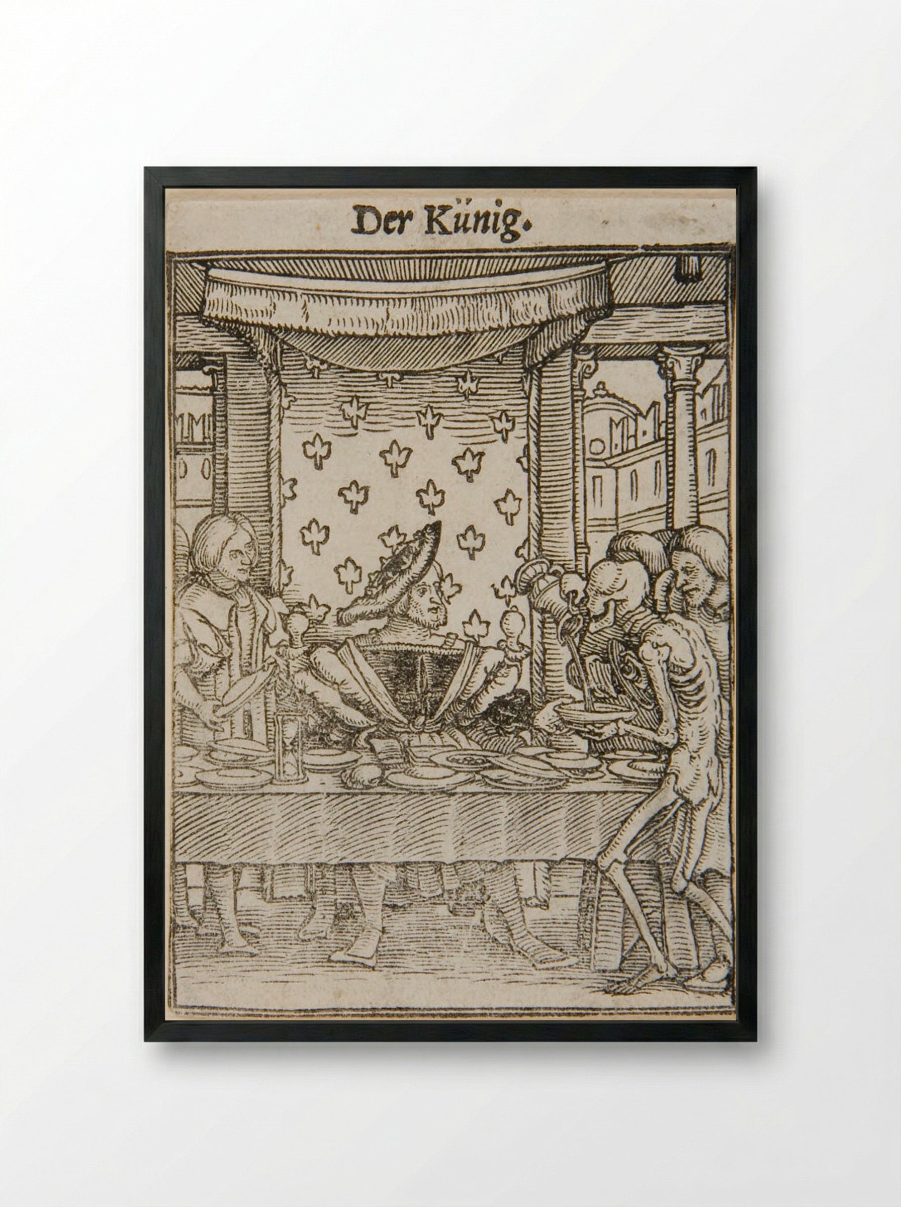 The King - Hans Holbein the Younger - Framed Print Black