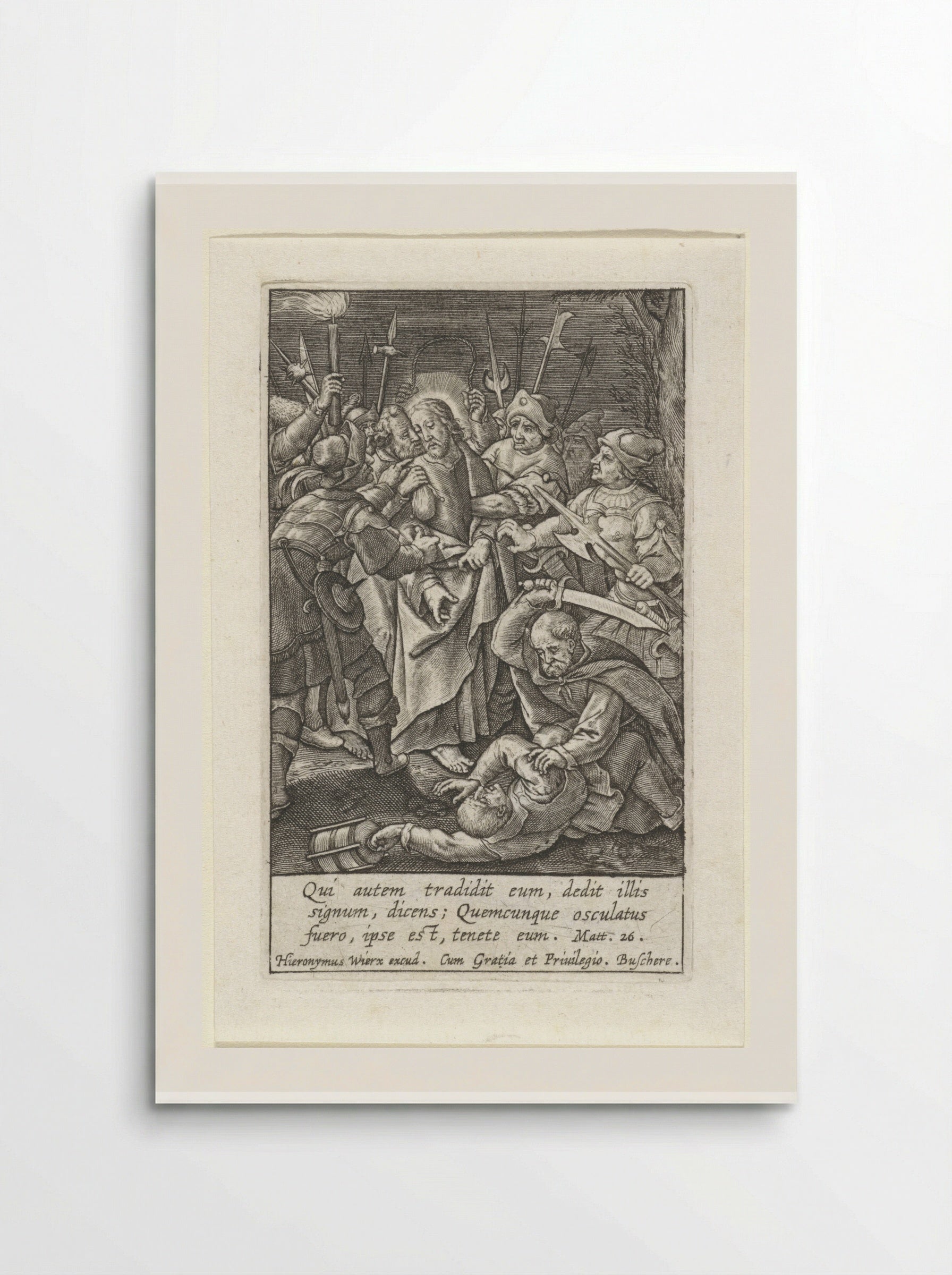 The Kiss of Judas and the Arrest of Christ - Hieronymus Wierix - Poster