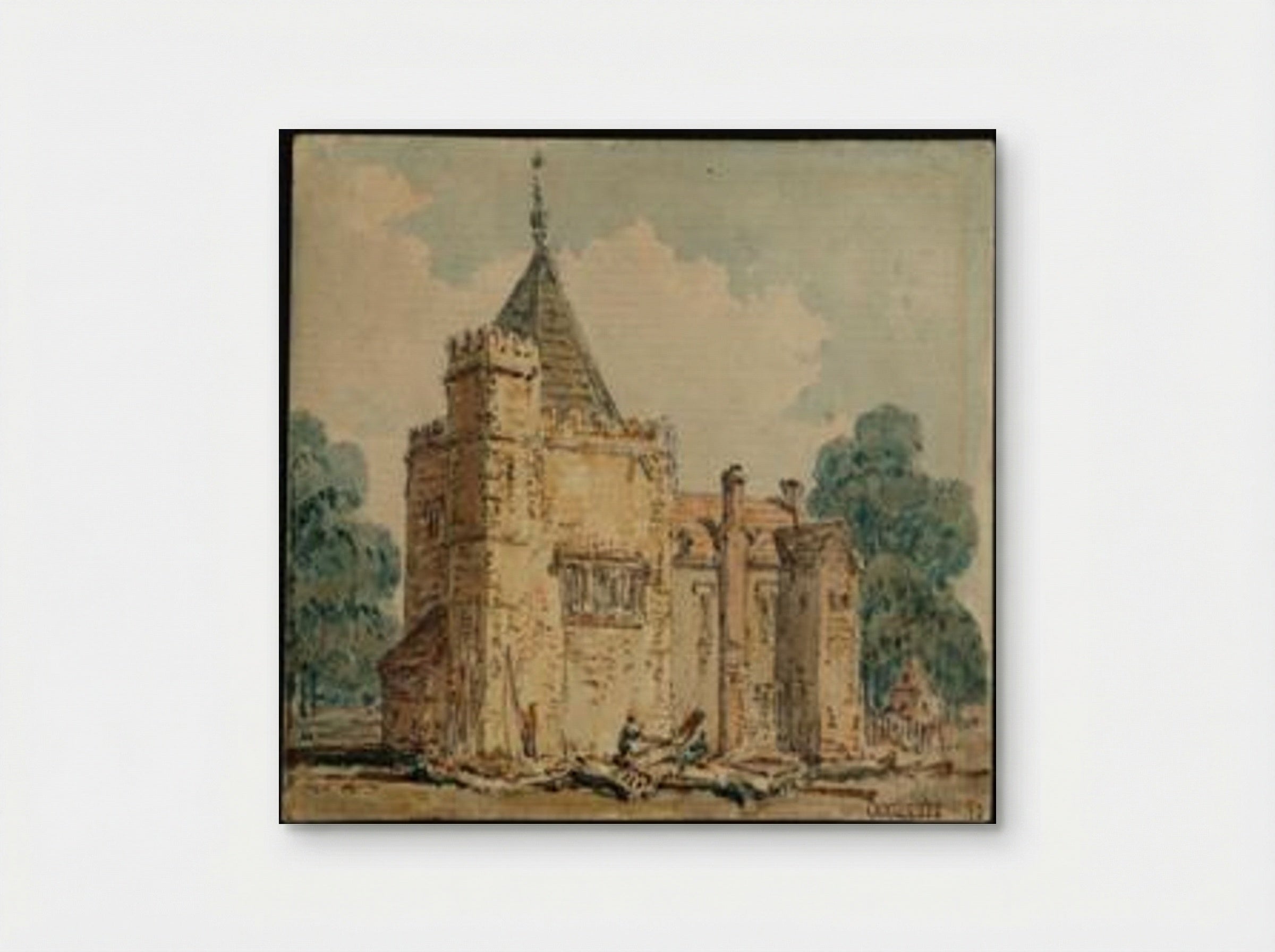 The Kitchen at Stanton Harcourt, Oxfordshire - Thomas Girtin - Poster