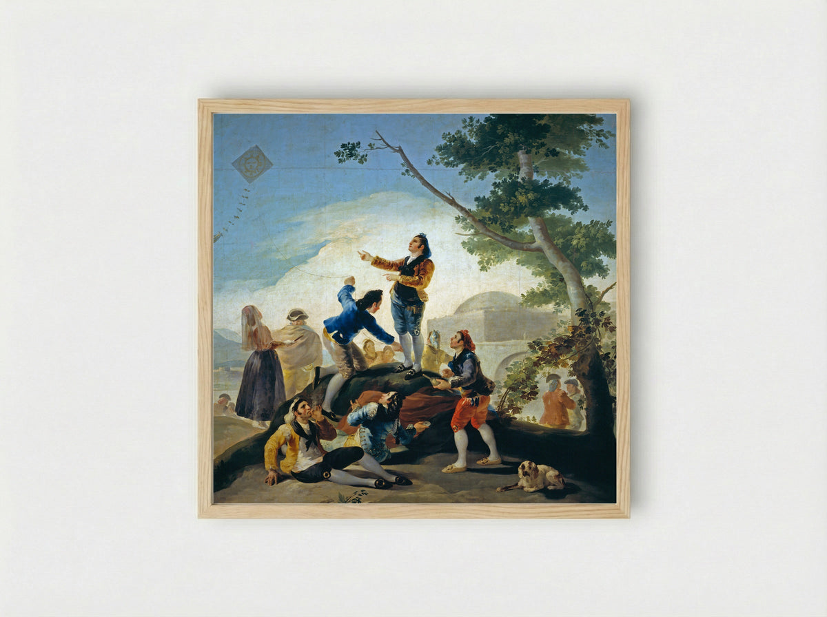 The Kite - Francisco Goya - Framed Print Wood