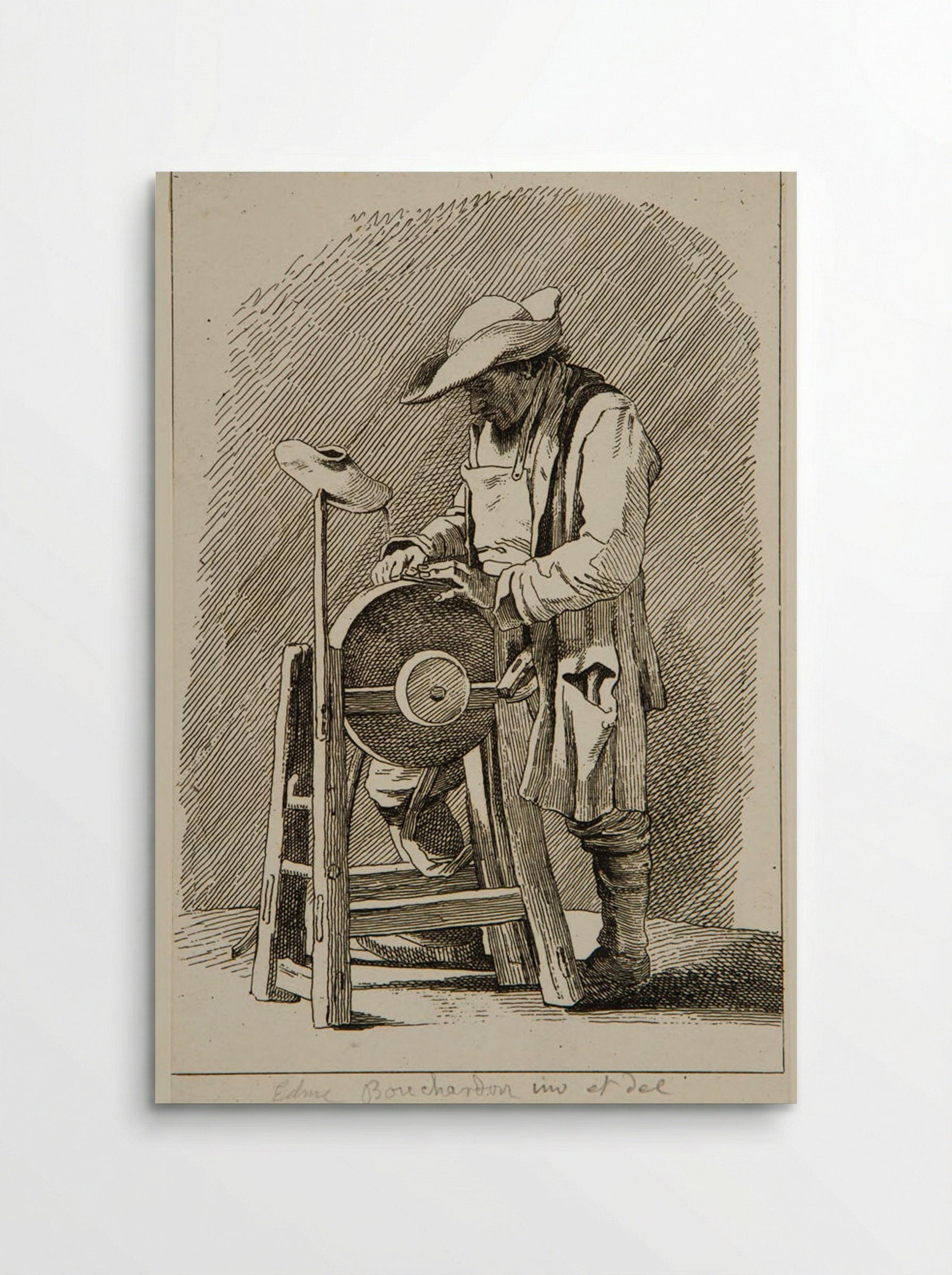 The Knife Sharpener - Anne Claude de Thubières, Comte de Caylus - Poster