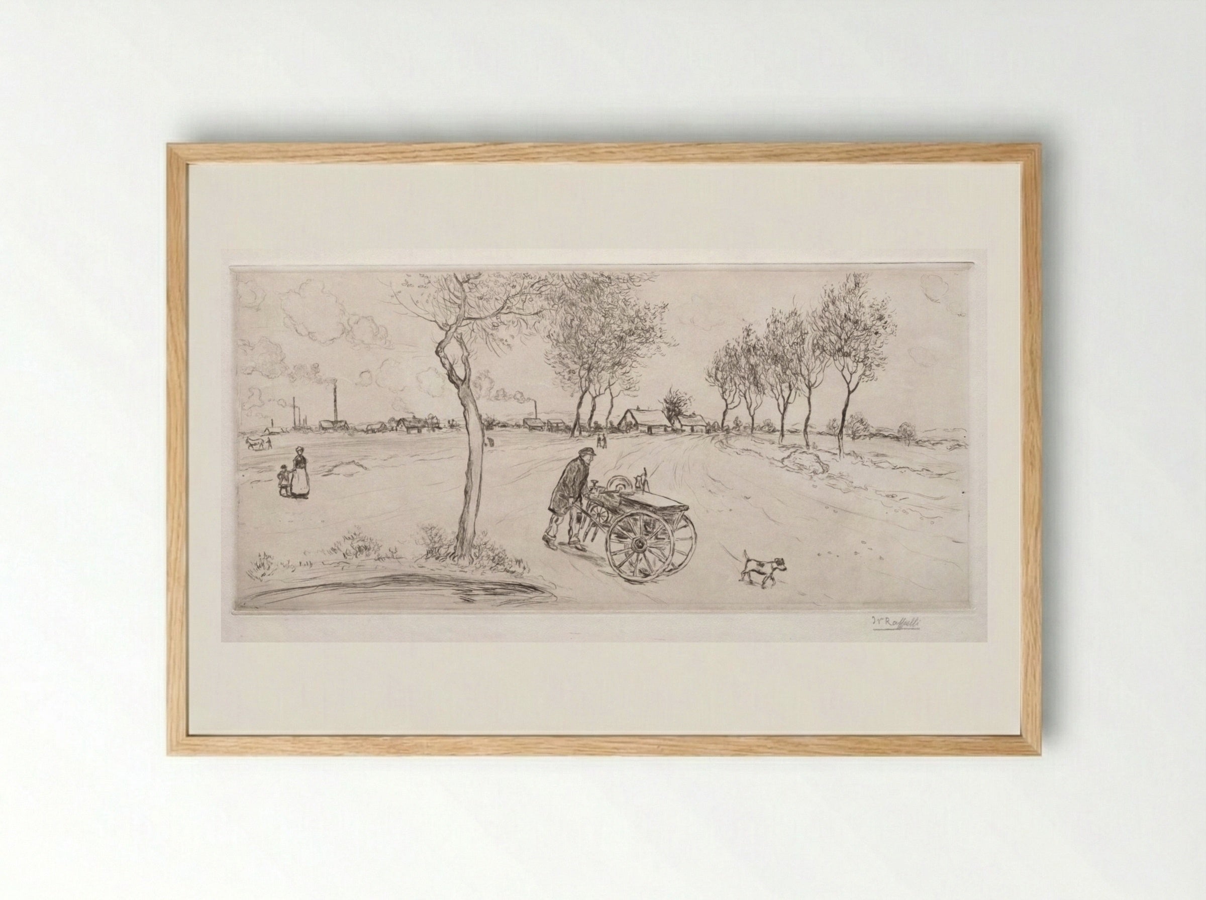 The Knifesharpener - Jean-François Raffaëlli - Framed Print Wood
