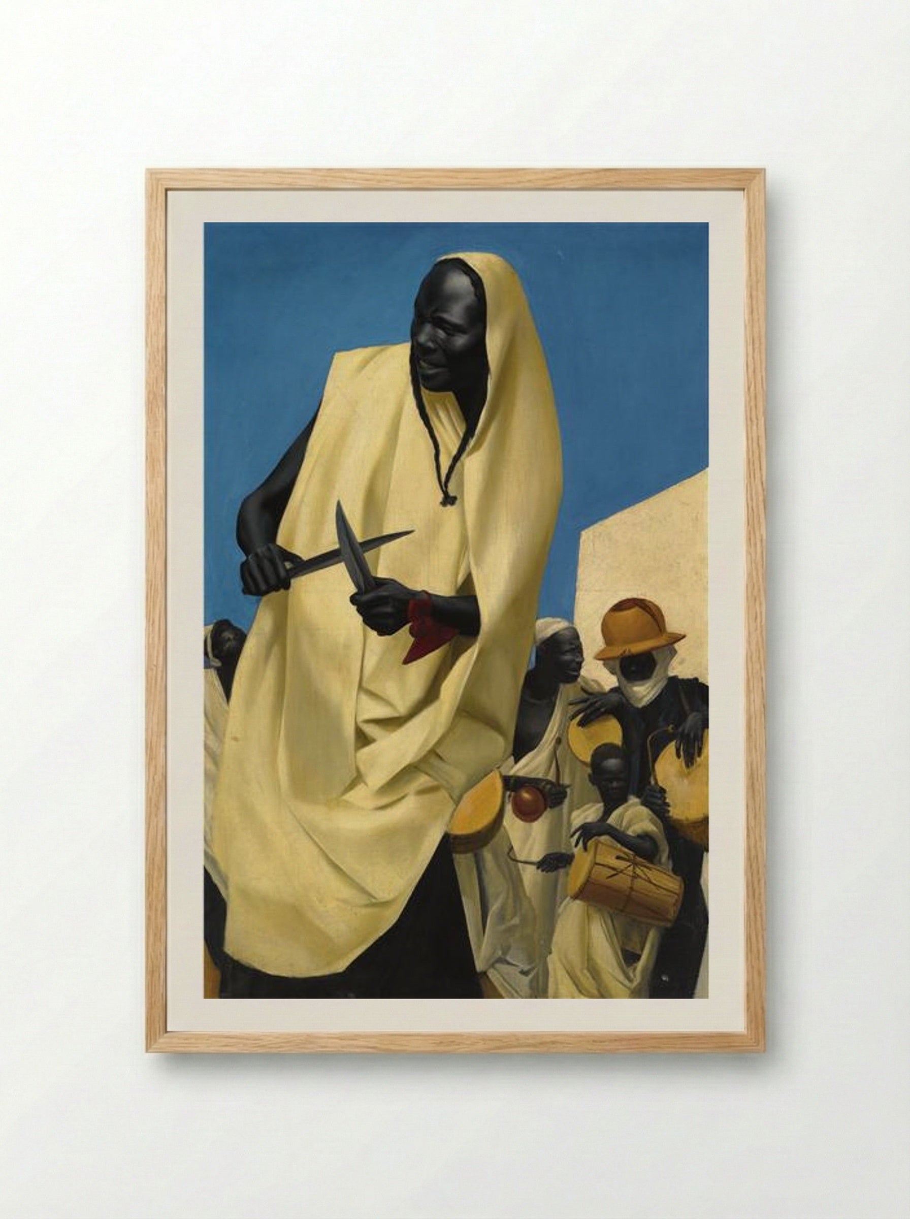 The Kuli-Kuta Dance, Niamey - Alexandre Jacovleff - Framed Print Wood