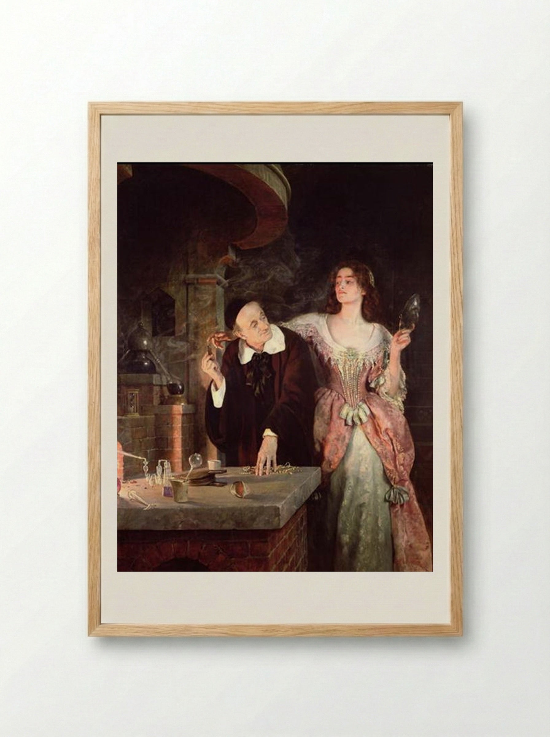 The Laboratory - John Collier - Framed Print Wood