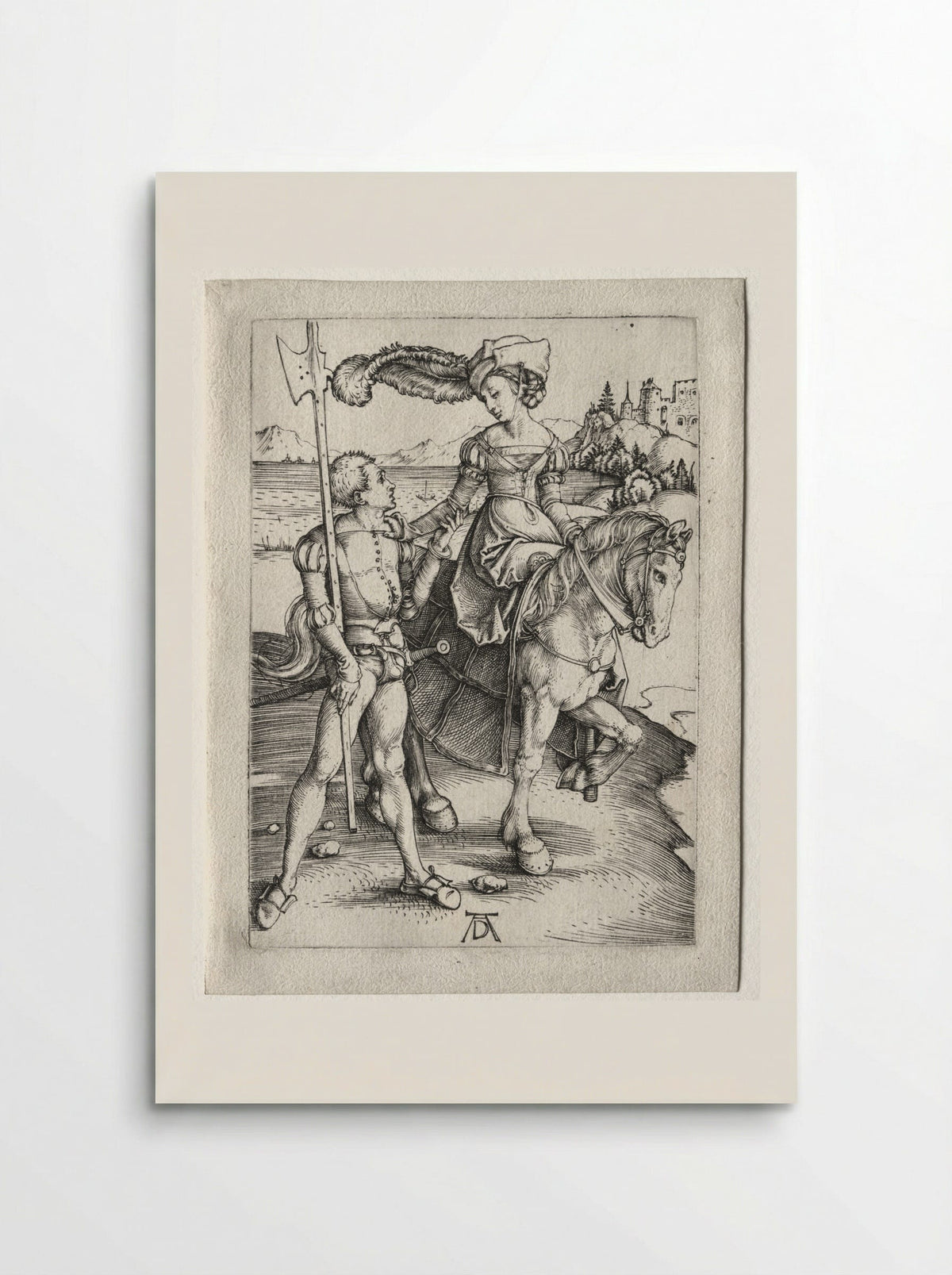 The Lady Riding and the Landsknecht - Albrecht Dürer - Poster