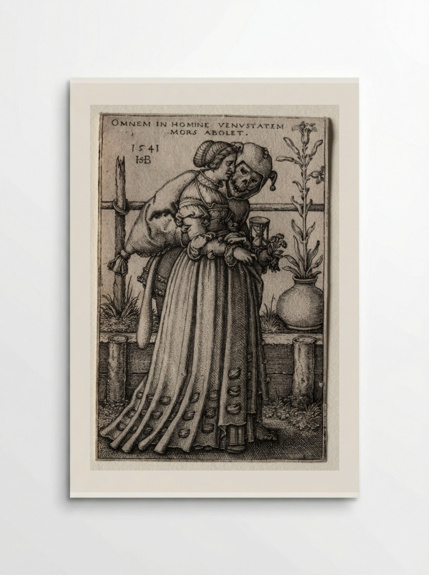 The Lady of Death Masquerading as a Fool - Hans Sebald Beham - Poster