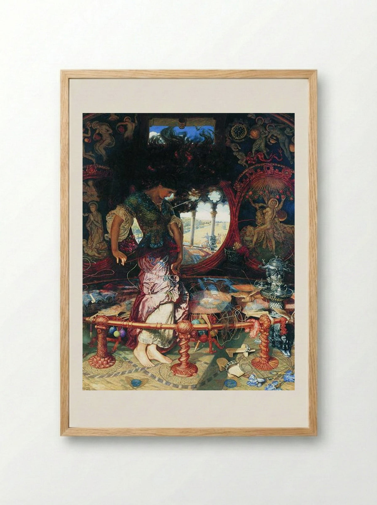 The Lady of Shalott - William Holman Hunt - Framed Print Wood