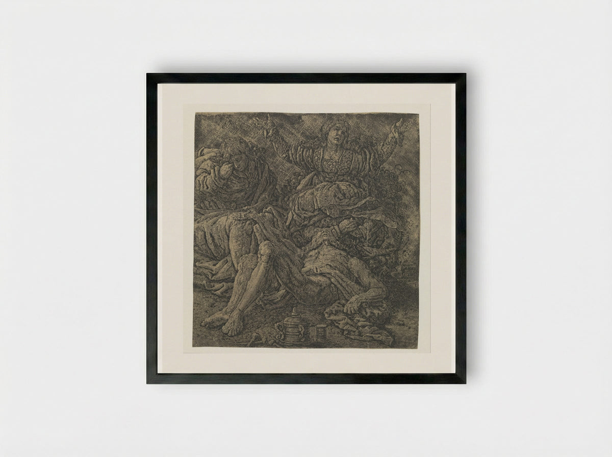 The Lamentation of Christ - Hercules Segers - Framed Print Black
