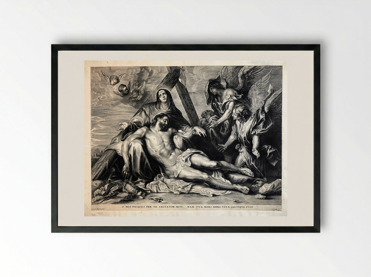 The Lamentation - Cornelis Galle (II) - Framed Print Black