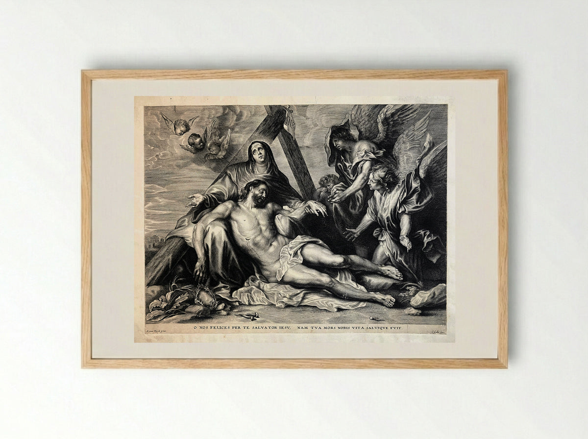 The Lamentation - Cornelis Galle (II) - Framed Print Wood