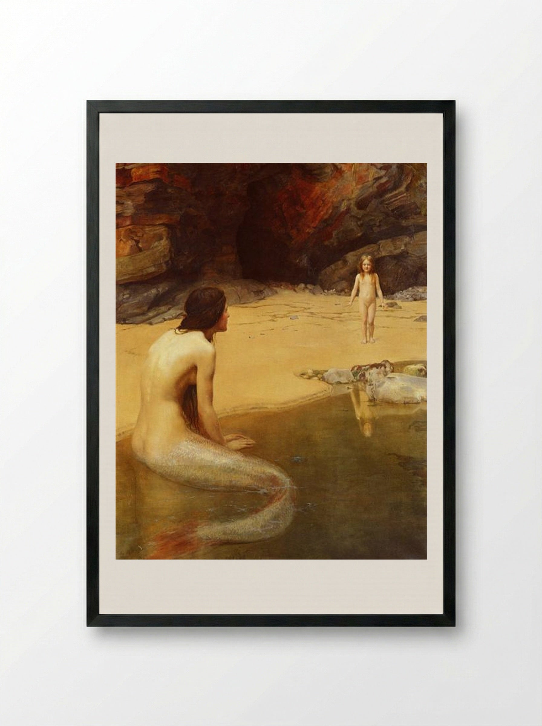 The Land Baby - John Collier - Framed Print Black
