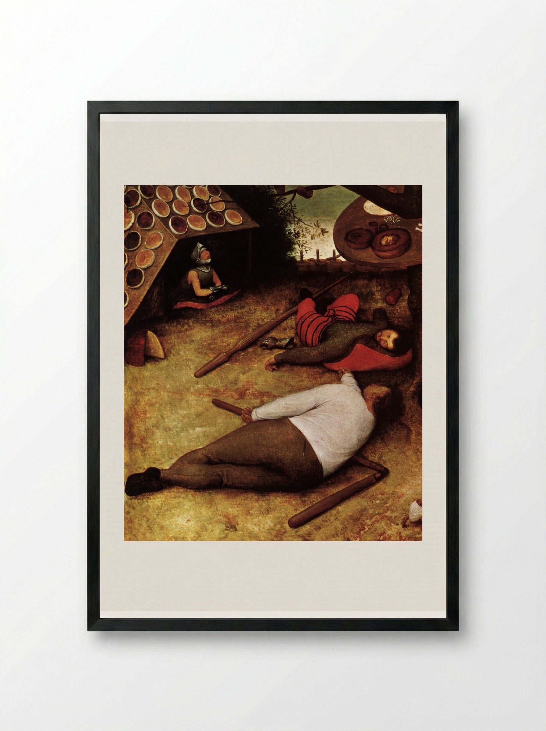 The Land of Cockaigne - Pieter Bruegel the Elder - Framed Print Black