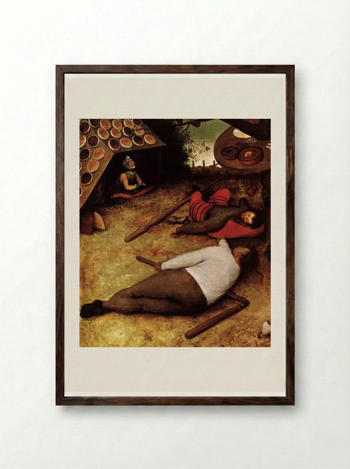 The Land of Cockaigne - Pieter Bruegel the Elder - Framed Print Dark Wood