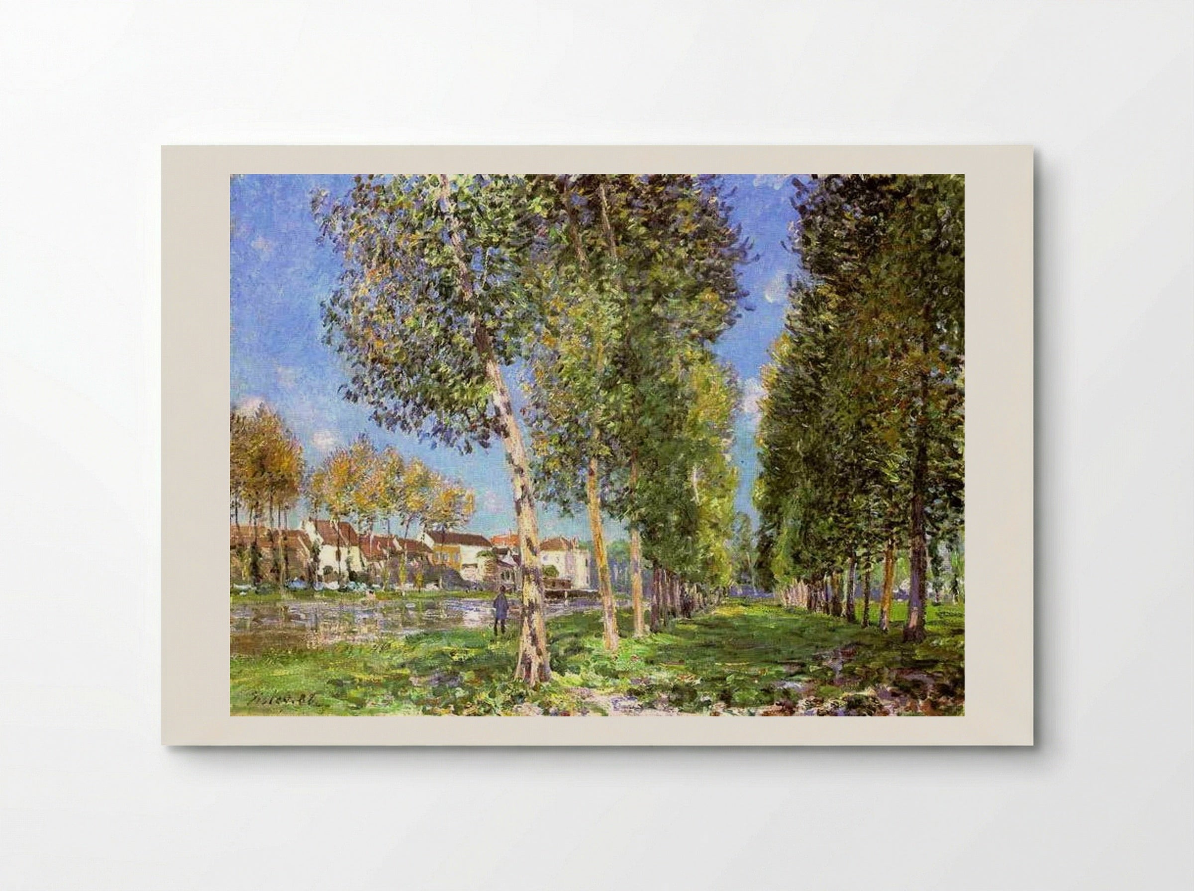 The Lane of Poplars at Moret-sur-Loing - Alfred Sisley - Poster