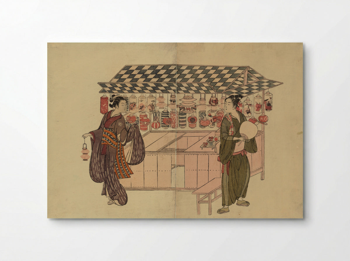 The Lantern Shop - Suzuki Harunobu - Poster