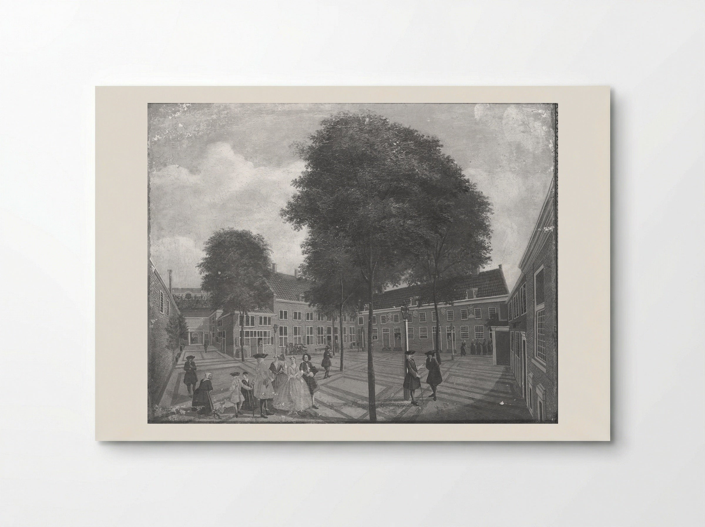 The Large Court of the Pesthouse, Amsterdam - Louis Chalon - Poster