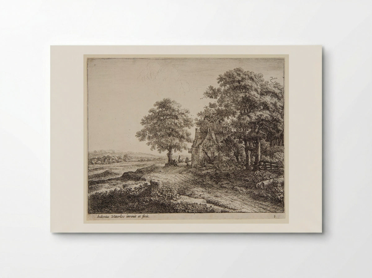The Large Linden Tree Before an Inn - Anthonie Waterloo - Poster