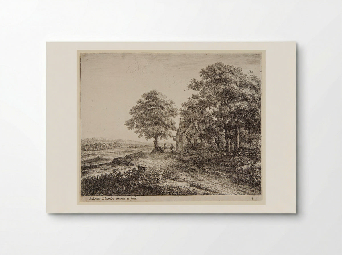 The Large Linden Tree Before an Inn - Anthonie Waterloo - Poster