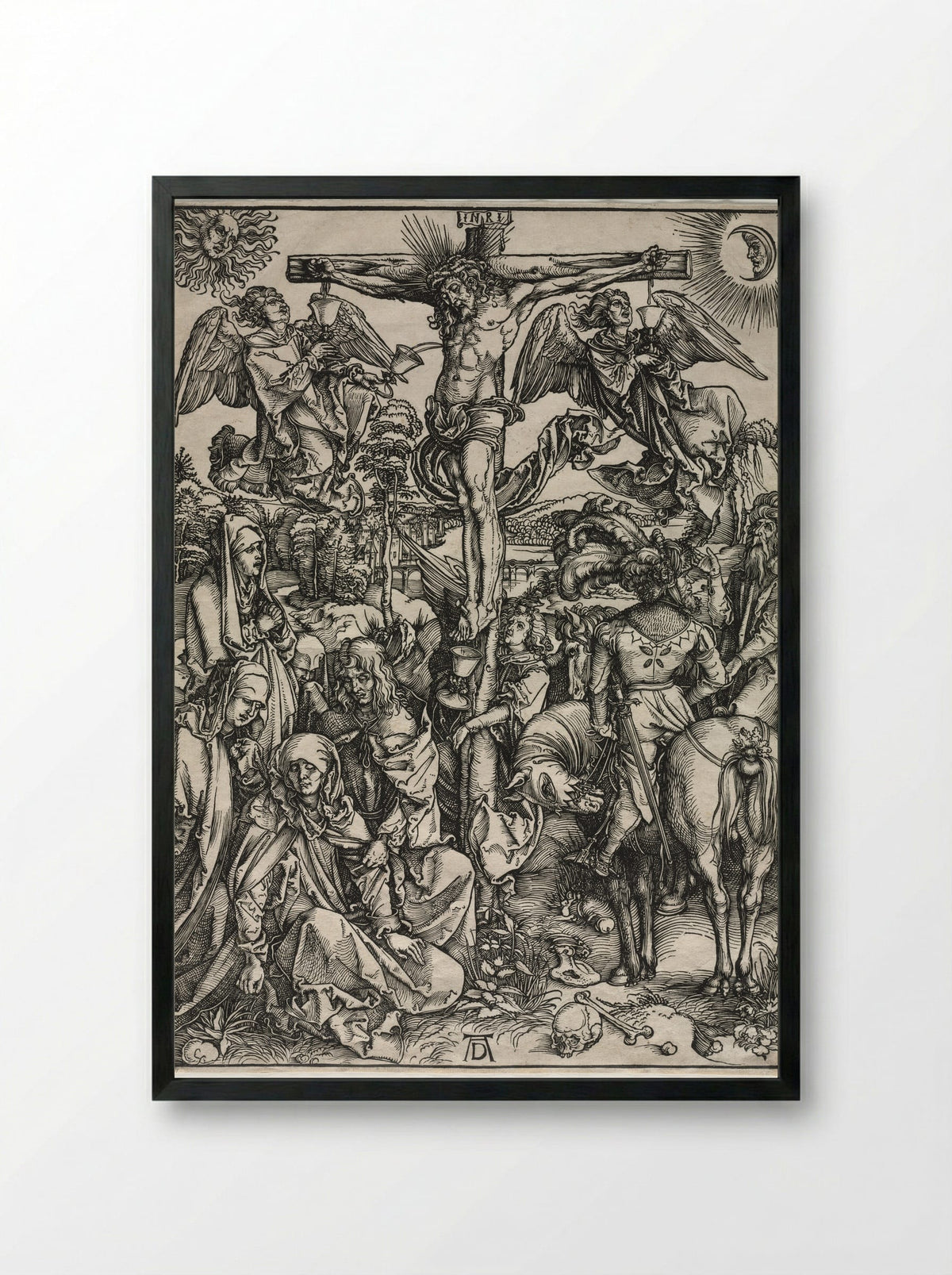 The Large Passion: The Crucifixion - Albrecht Dürer - Framed Print Black