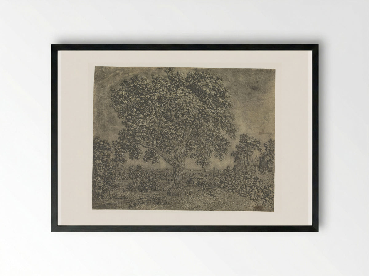 The Large Tree - Hercules Segers - Framed Print Black
