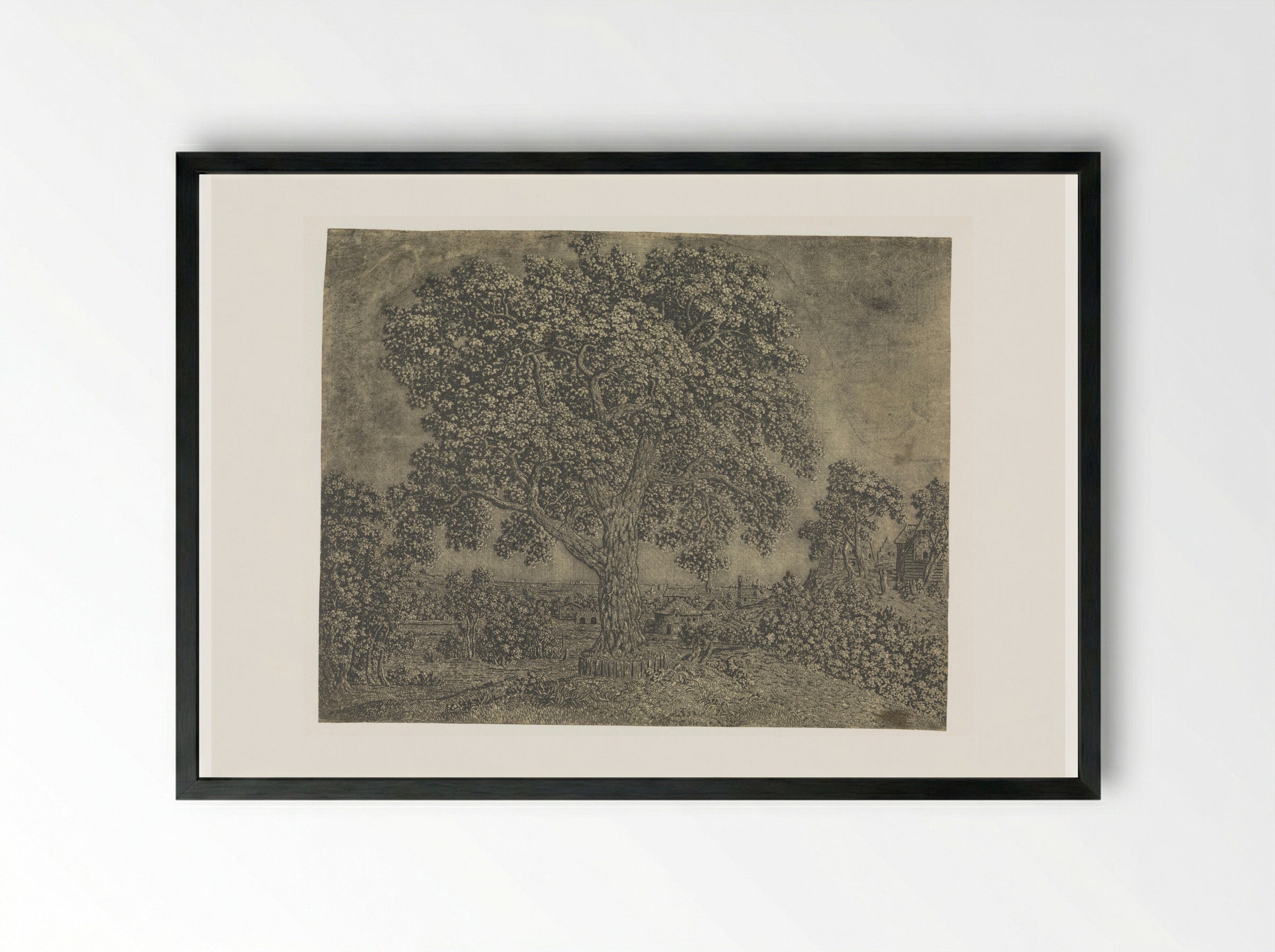 The Large Tree - Hercules Segers - Framed Print Black