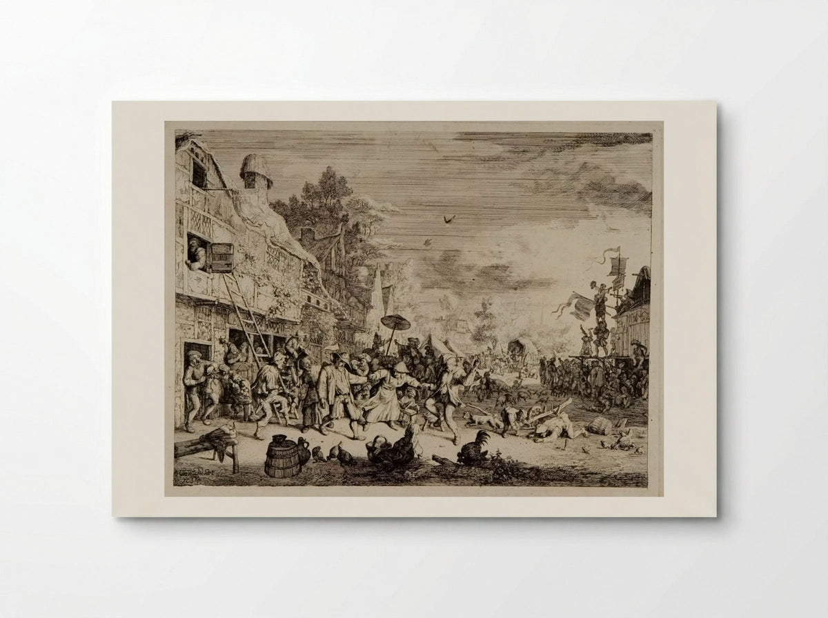 The Large Village Fair - Cornelis Dusart - Poster