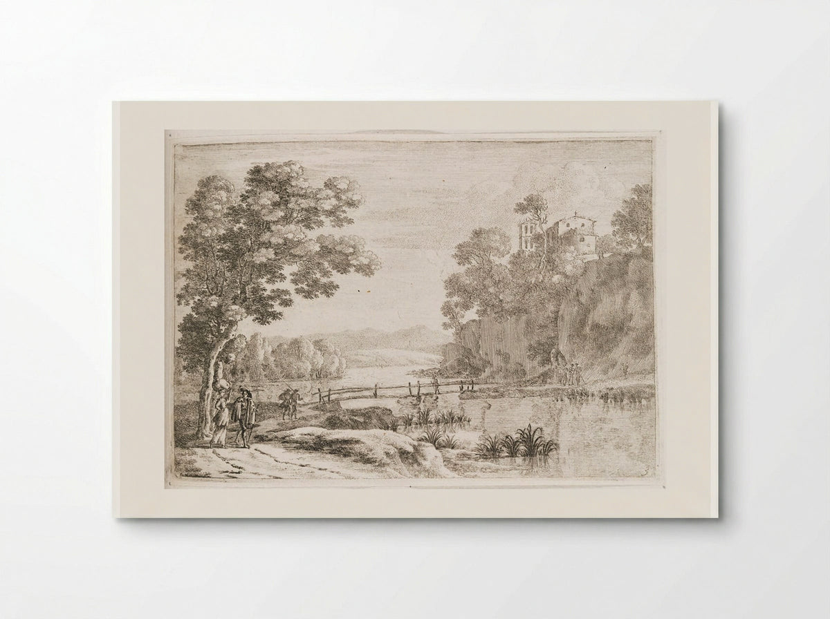 The Large Wooden Bridge - Herman van Swanevelt - Poster