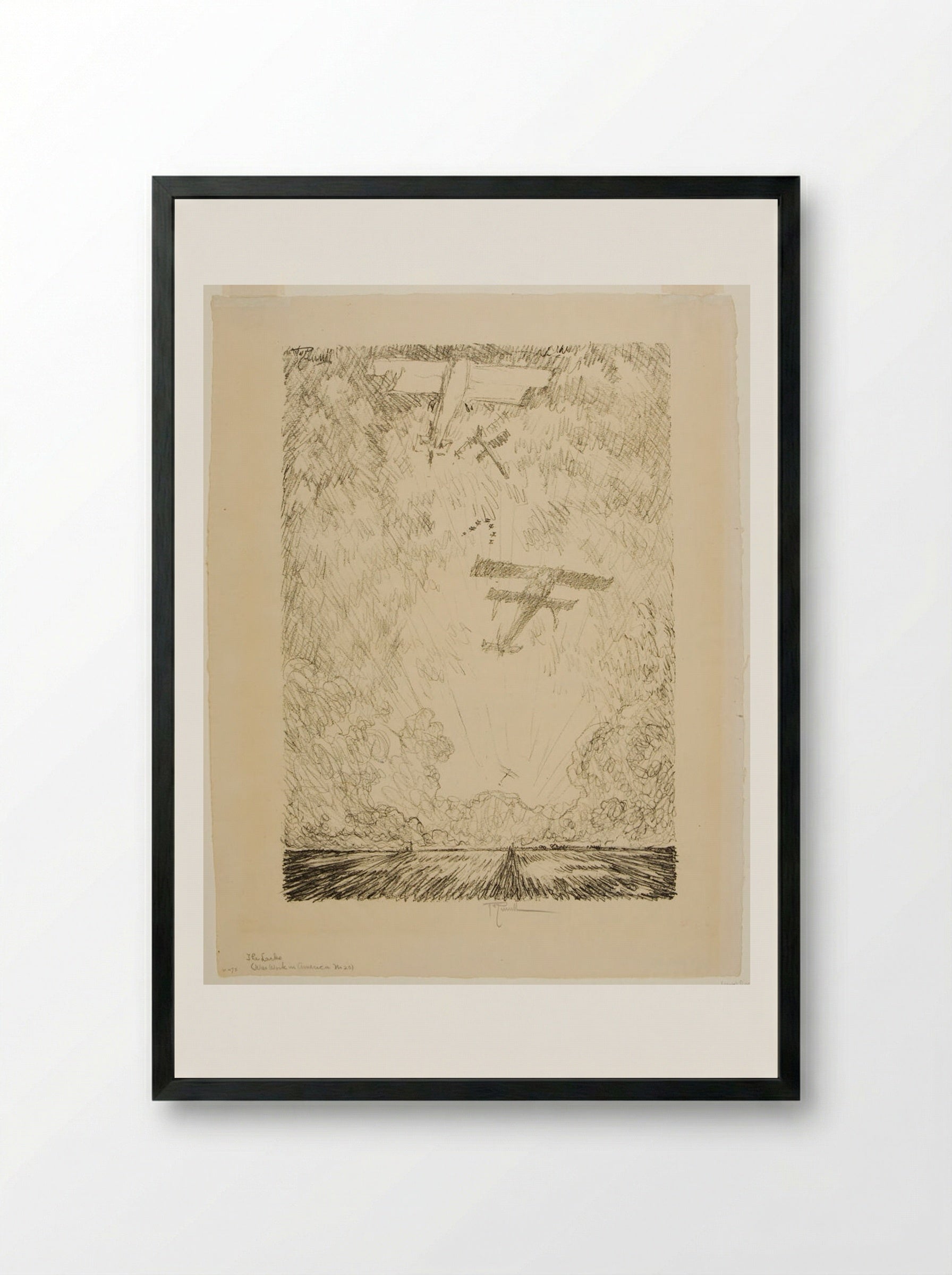 The Larks - Joseph Pennell - Framed Print Black