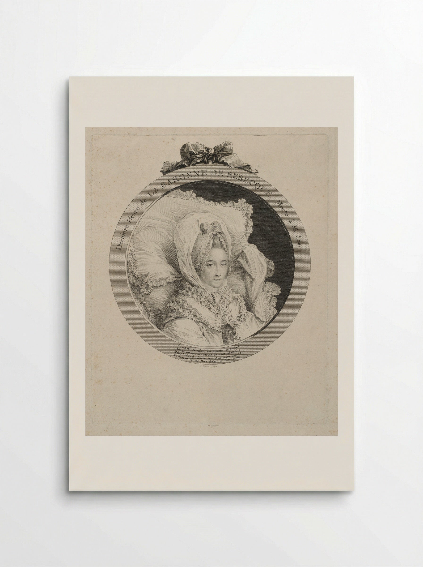 The Last Hour of the Baroness de Rebecque - Augustin de Saint-Aubin - Poster