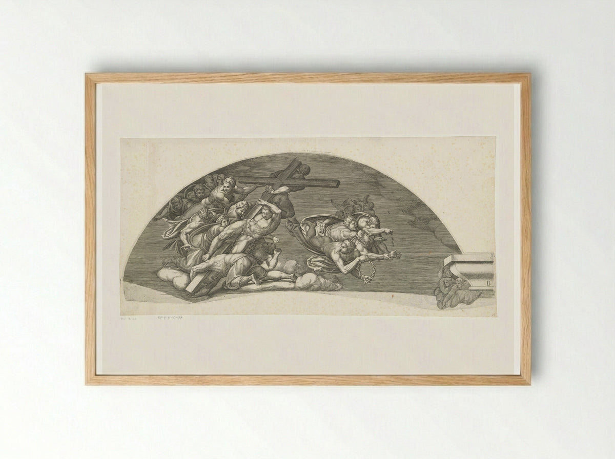 The Last Judgment, Sheet B - Giorgio Ghisi - Framed Print Wood