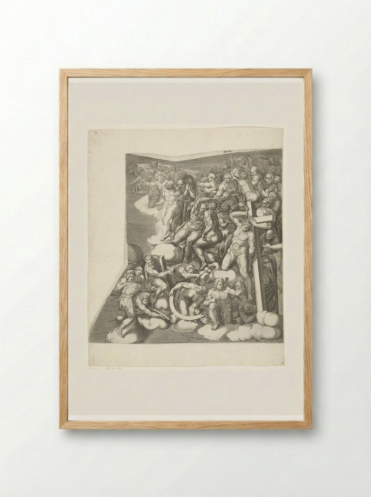 The Last Judgment, Sheet C - Giorgio Ghisi - Framed Print Wood